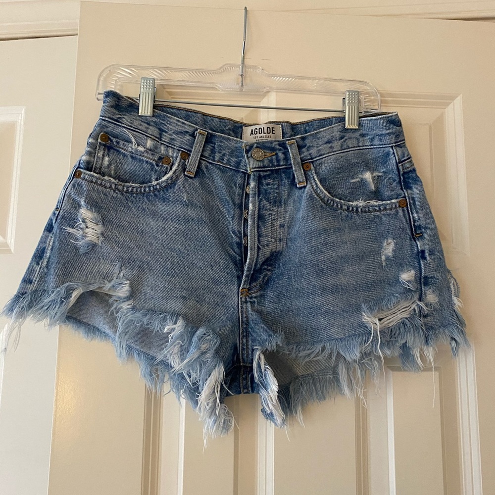 AGOLDE PARKER CUTOFF JEAN SHORTS